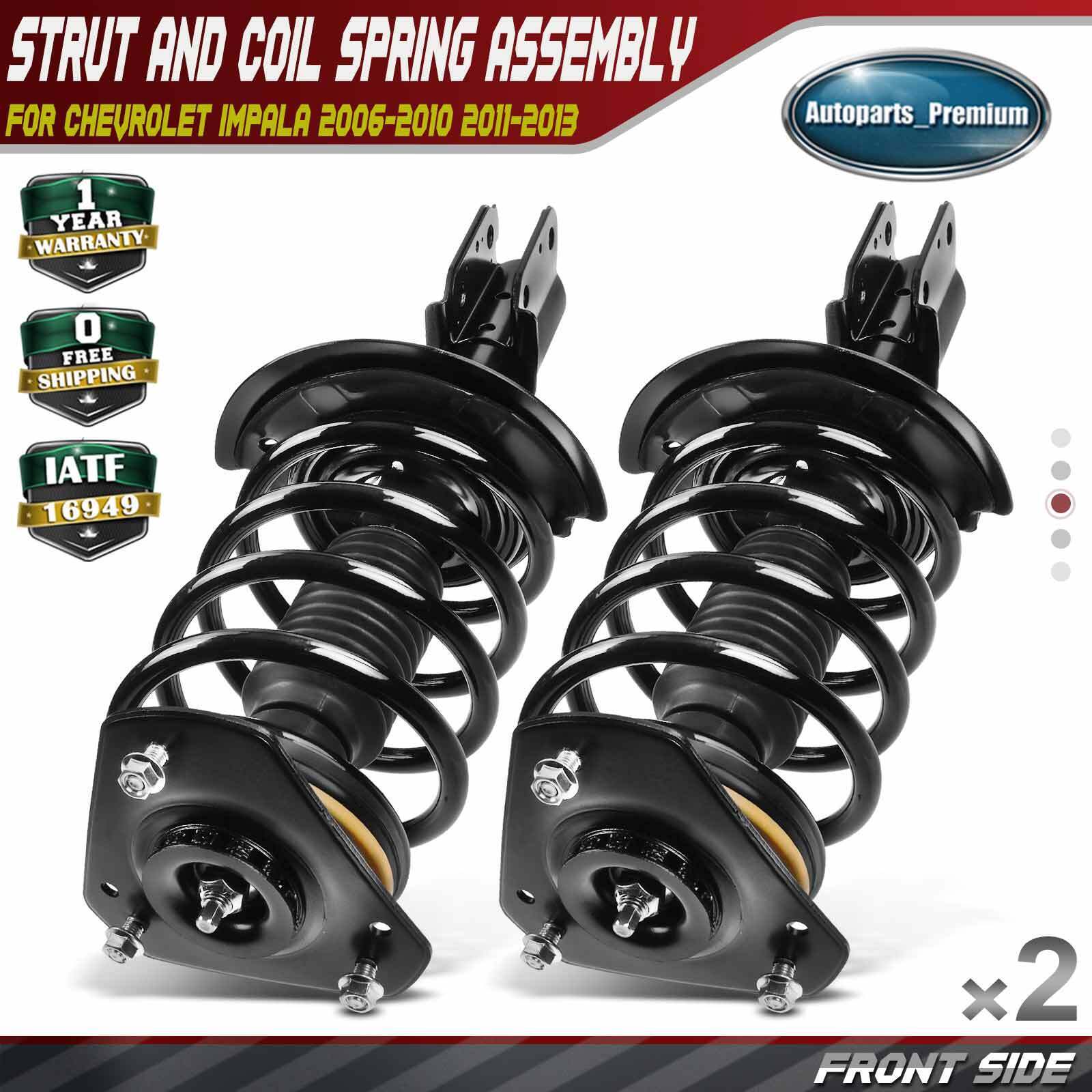 2x Front Complete Struts & Coil Spring for Chevrolet Impala 2006-2013 Limited