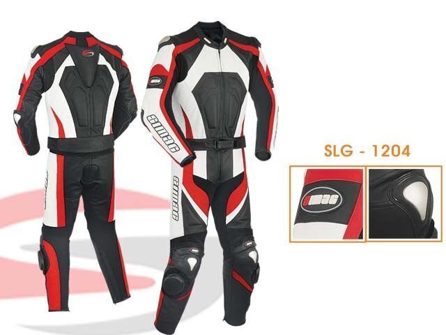 Motorcycle Motorbike Leather Racing Biker Suit 2Pcs CE Armoured Black/Red/White