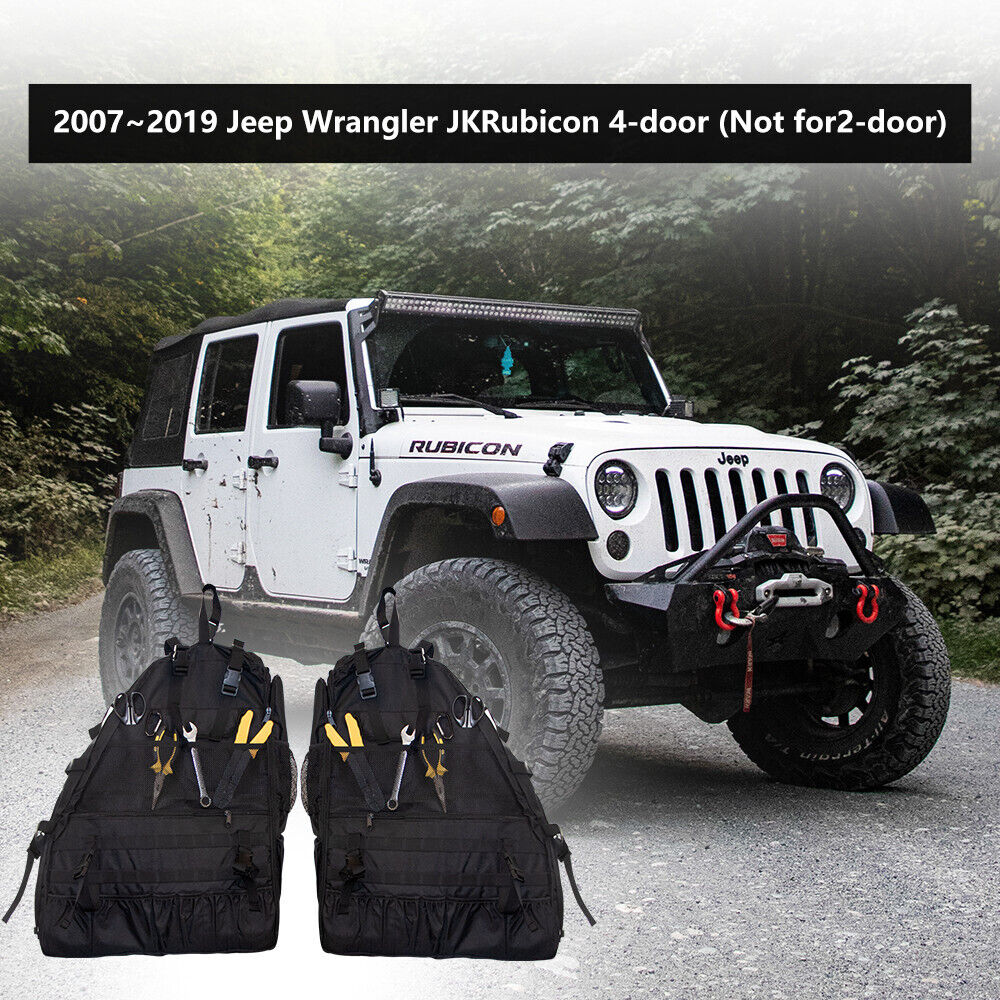 2xRoll Bar JK Bags JL Storage Cargo Cage for Jeep Wrangler JK TJ LJ 1997-2020