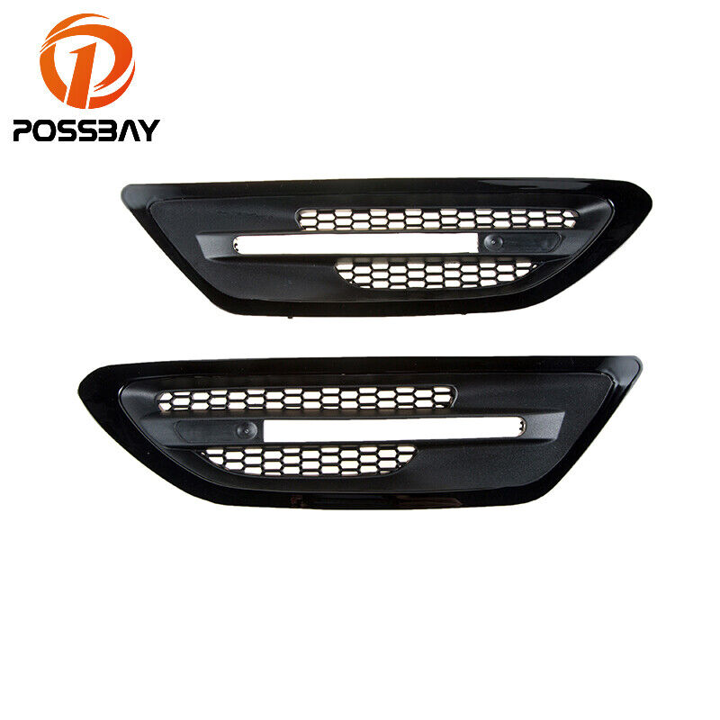FOR BMW 5SERIES F10 M5 11-16 SIDE FENDER GRILLES VENT COVER GLOSS BLACK STYLE 2P