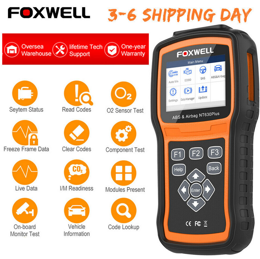 Foxwell NT630 Plus OBD2 Scanner Code Reader Diagnostic Tool ABS SRS for Hyundai
