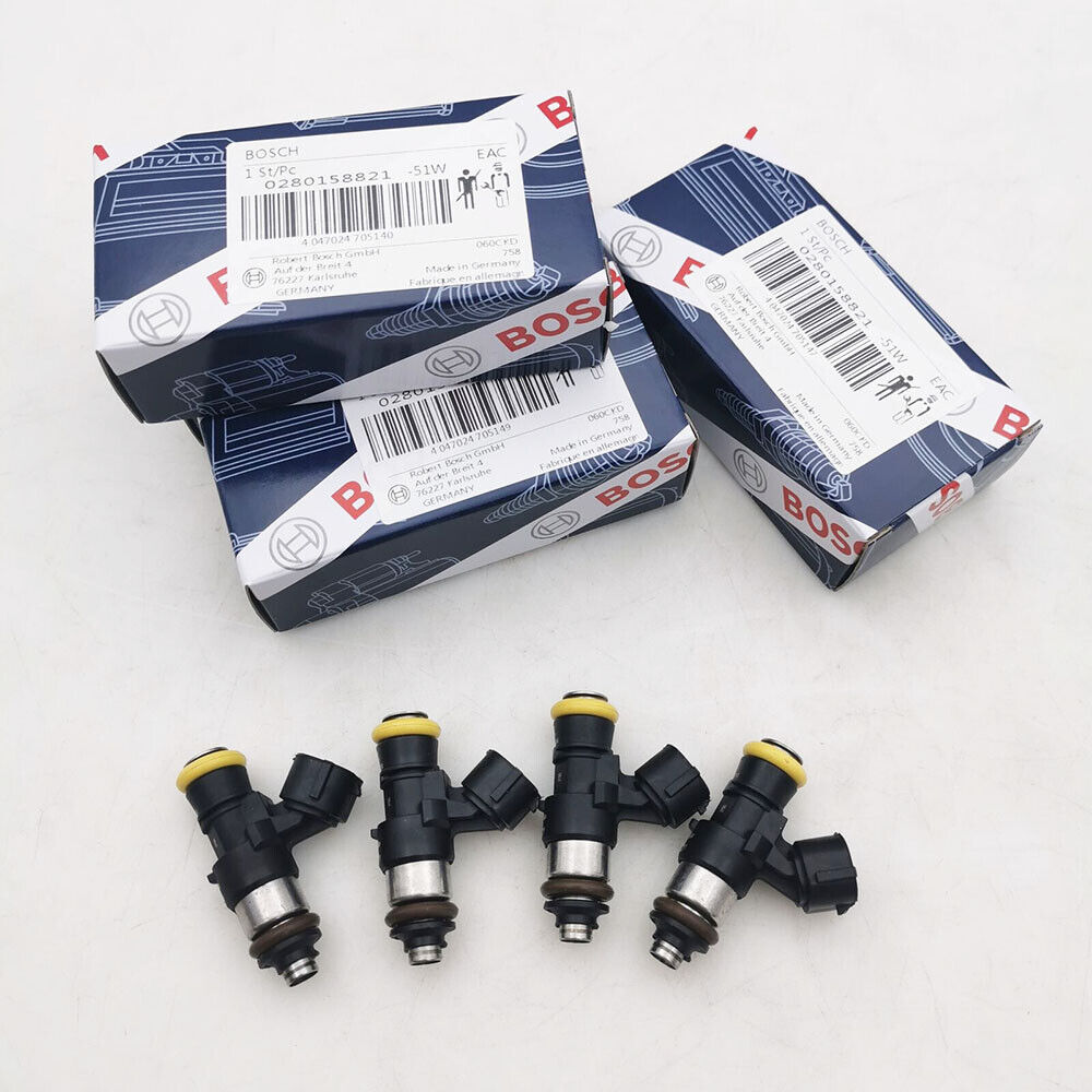 4Pcs Fuel Injectors 0280158821 Fits For Bosch Acura B D F Series 210lb 2200cc