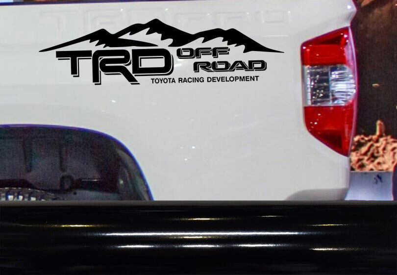 TRD Off Road Vinyl Decal Fits Toyota Tacoma Tundra Truck bedside set of 2 MT