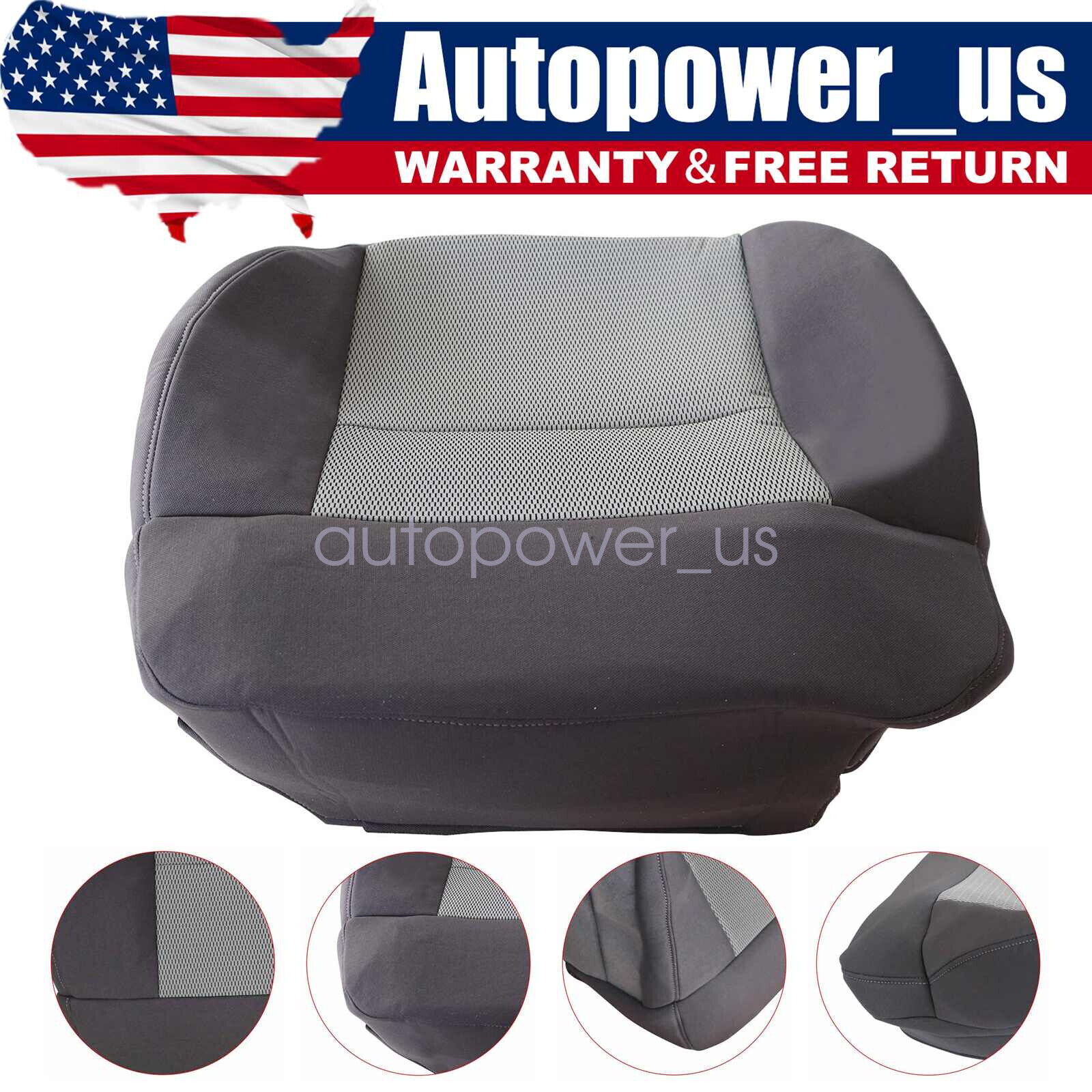 For 2004-2008 Ford F150 XLT STX Front Bottom Top Cloth Seat Cover Dark Gray US