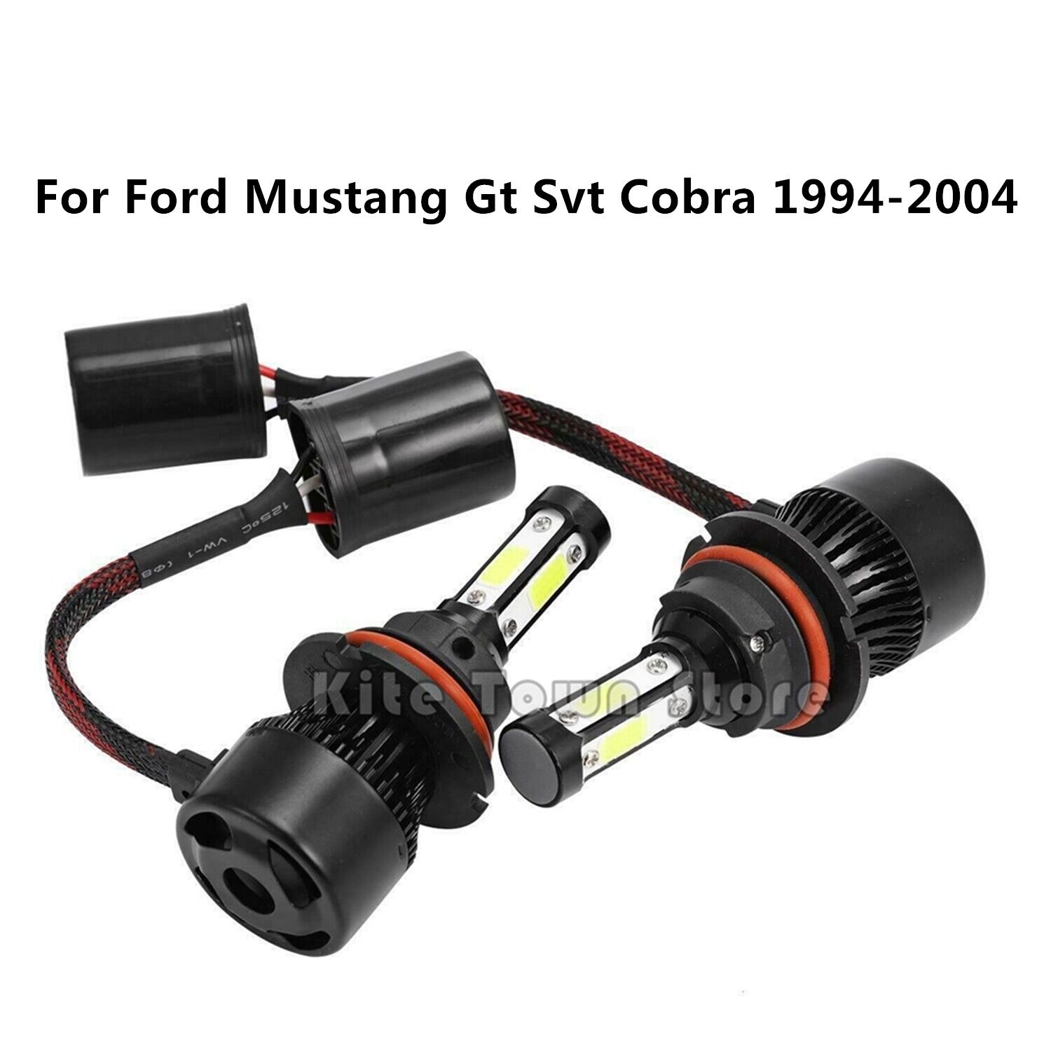 Bulbs For Ford Mustang Gt Svt Cobra 1994-2004 LED Hi/Lo Headlights 9007 6000K