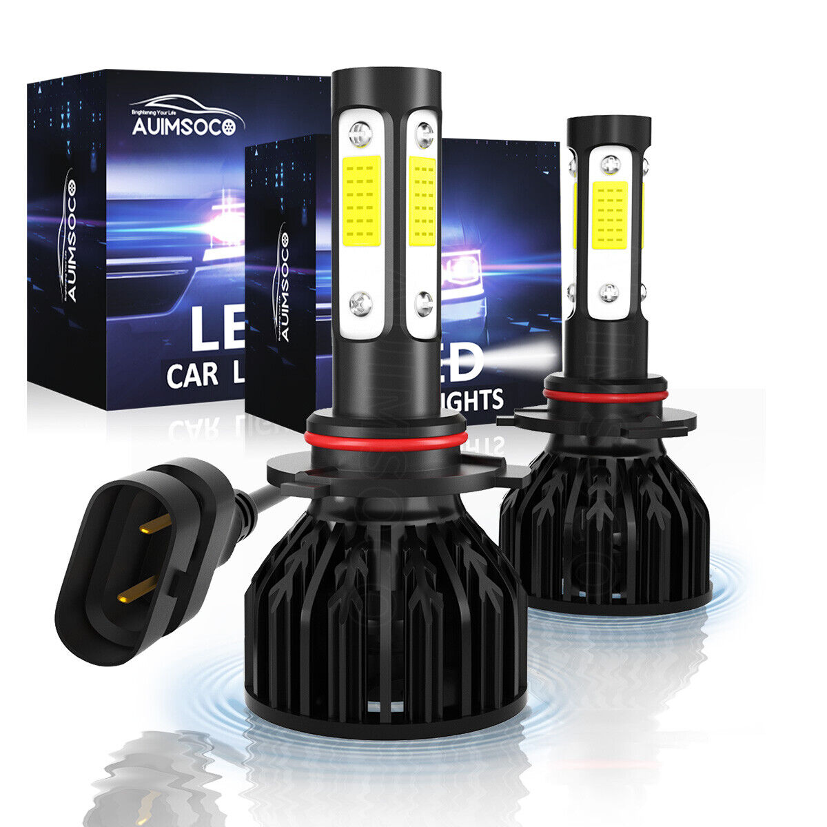 2Pcs LED Headlight High Low Beam Bulbs 9007/HB5 For Dodge Ram 3500 2003-2005 Kit