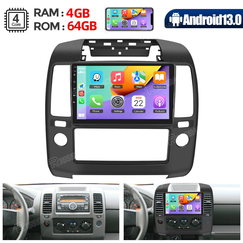 4+64G Android 13 Car Radio Stereo For Nissan Navara D40 2006-12 GPS NAVI Carplay