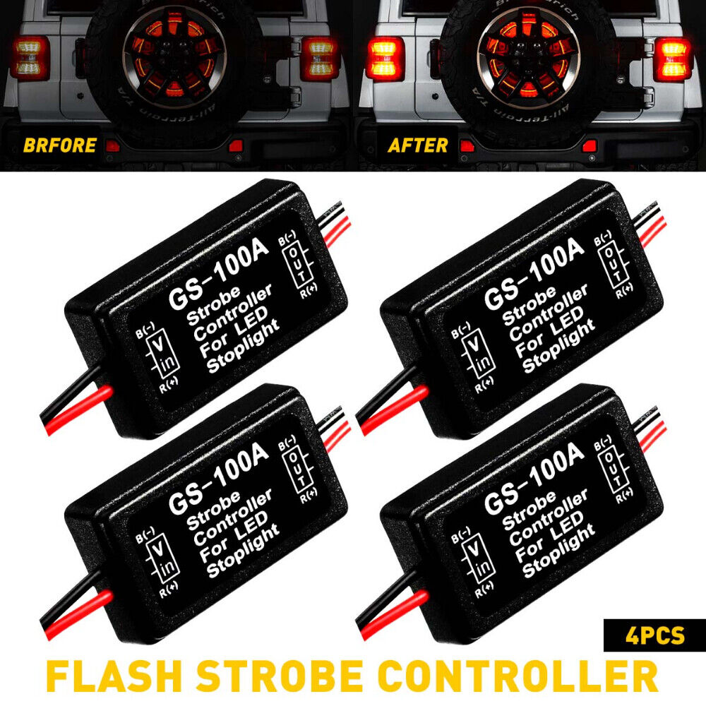 12V GS-100A LED Brake Stop Tail Light Strobe Flash Module Controller Box Module
