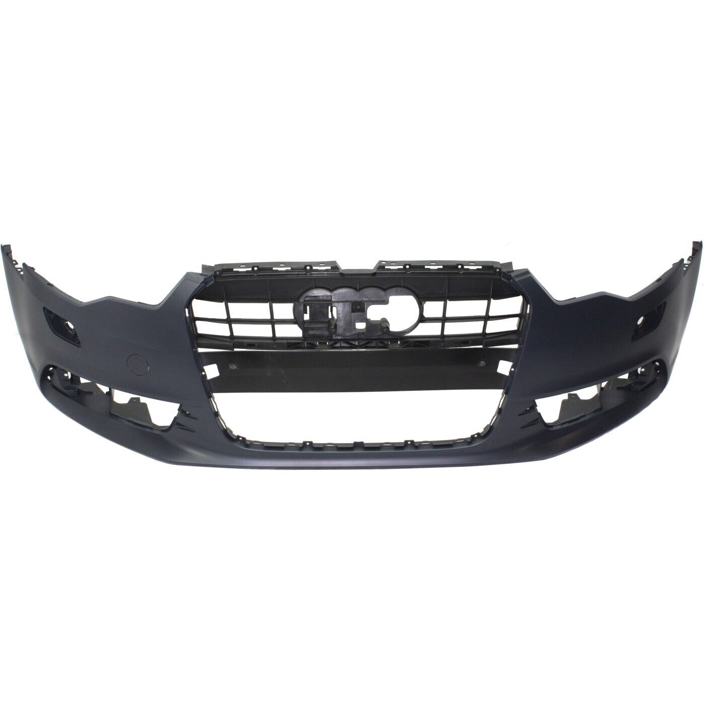 Bumper Cover For 2012-15 Audi A6 w/ Fog Light Holes Front Plastic Paint To Match