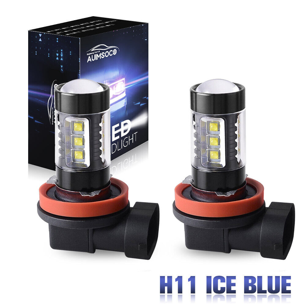LED Headlight Kit H11 Ice Blue Bulbs Fog Lights For Jaguar XKR 2000-2005 2006