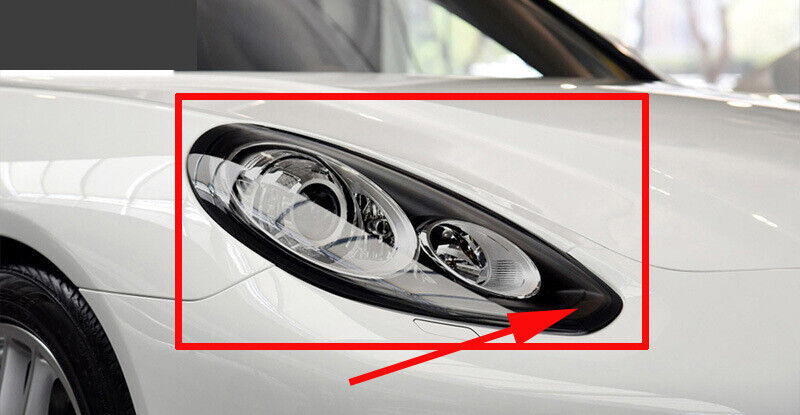 For 2010-2013 Porsche Panamera Light Black TPU Headlight Protective Film A Pair