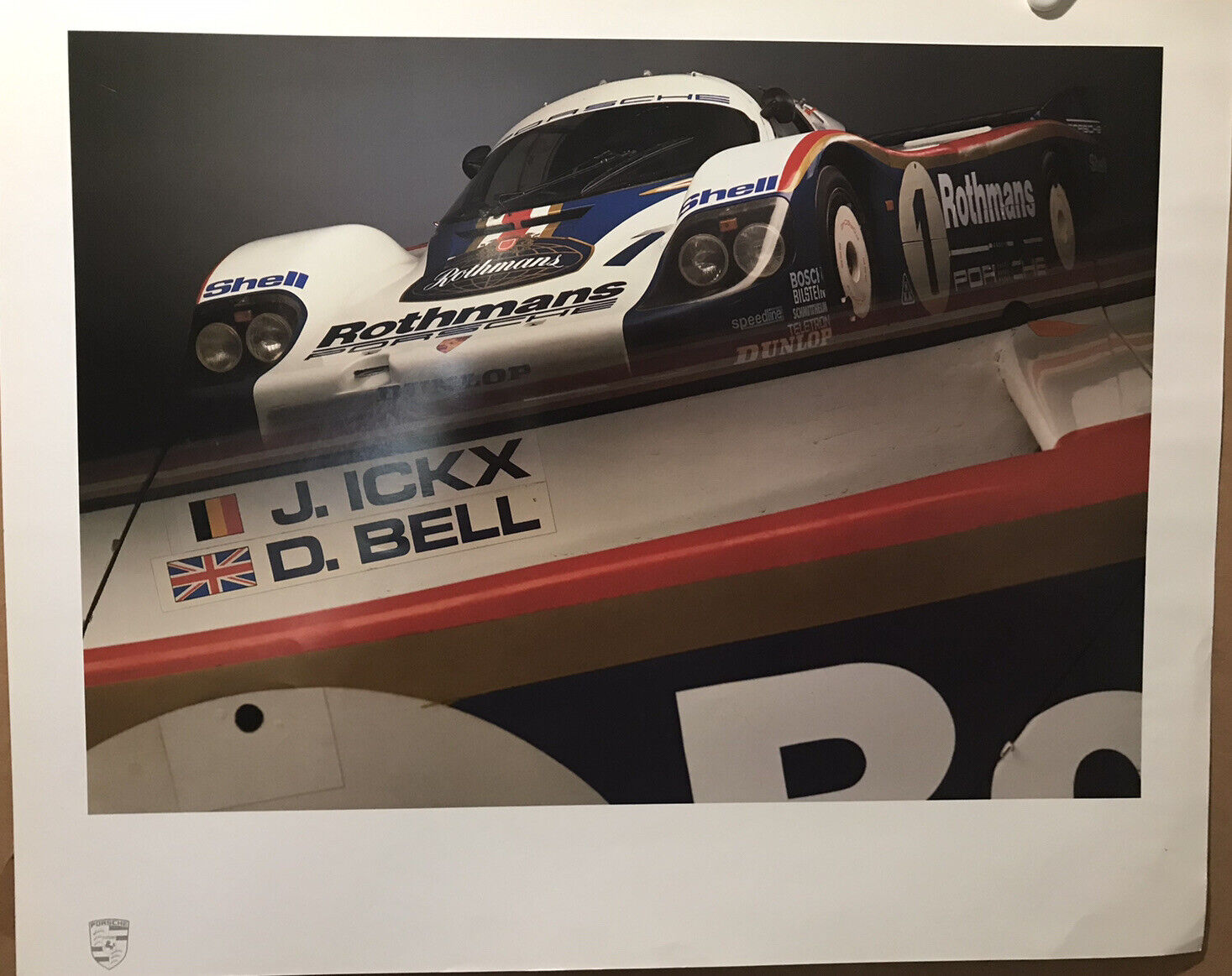 Porsche 962 J Ickx, D Bell, -Design Series Original Factory Car Poster Rare 😃