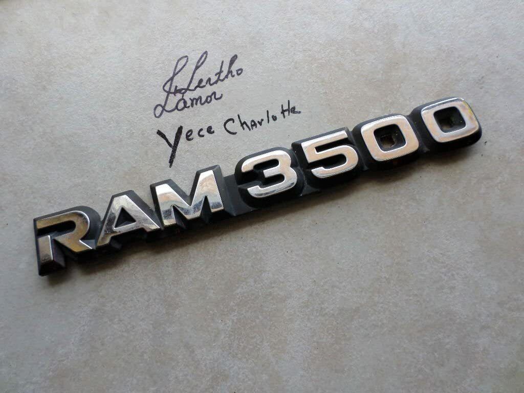 NEW 94-01 DODGE RAM 3500 Chrome Door  Emblem Badge Logo 55295312 Nameplate Decal