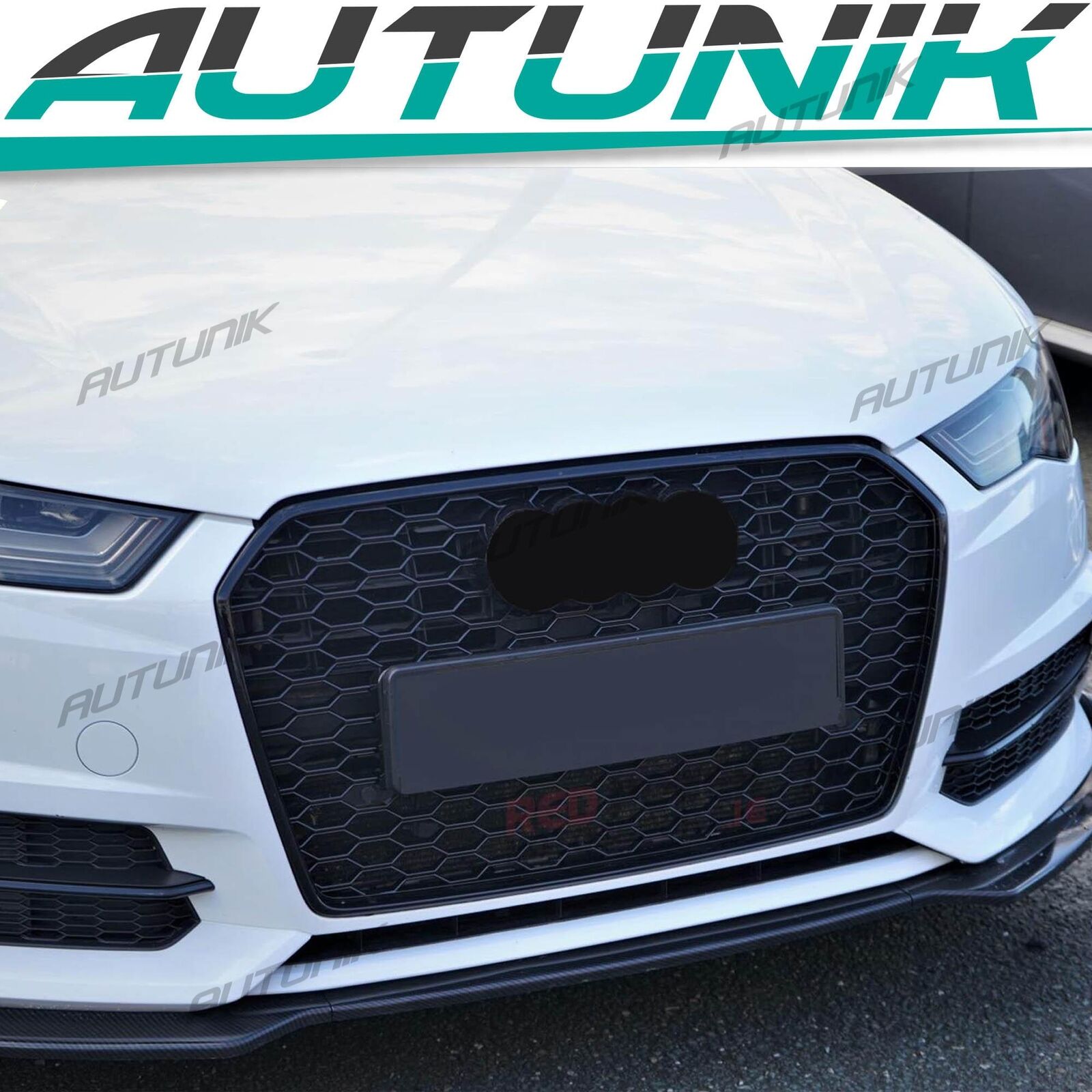 Fit For 2016-2018 Audi A6 C7 S6 Honeycomb Front Radiator Grille Grill RS6 Style
