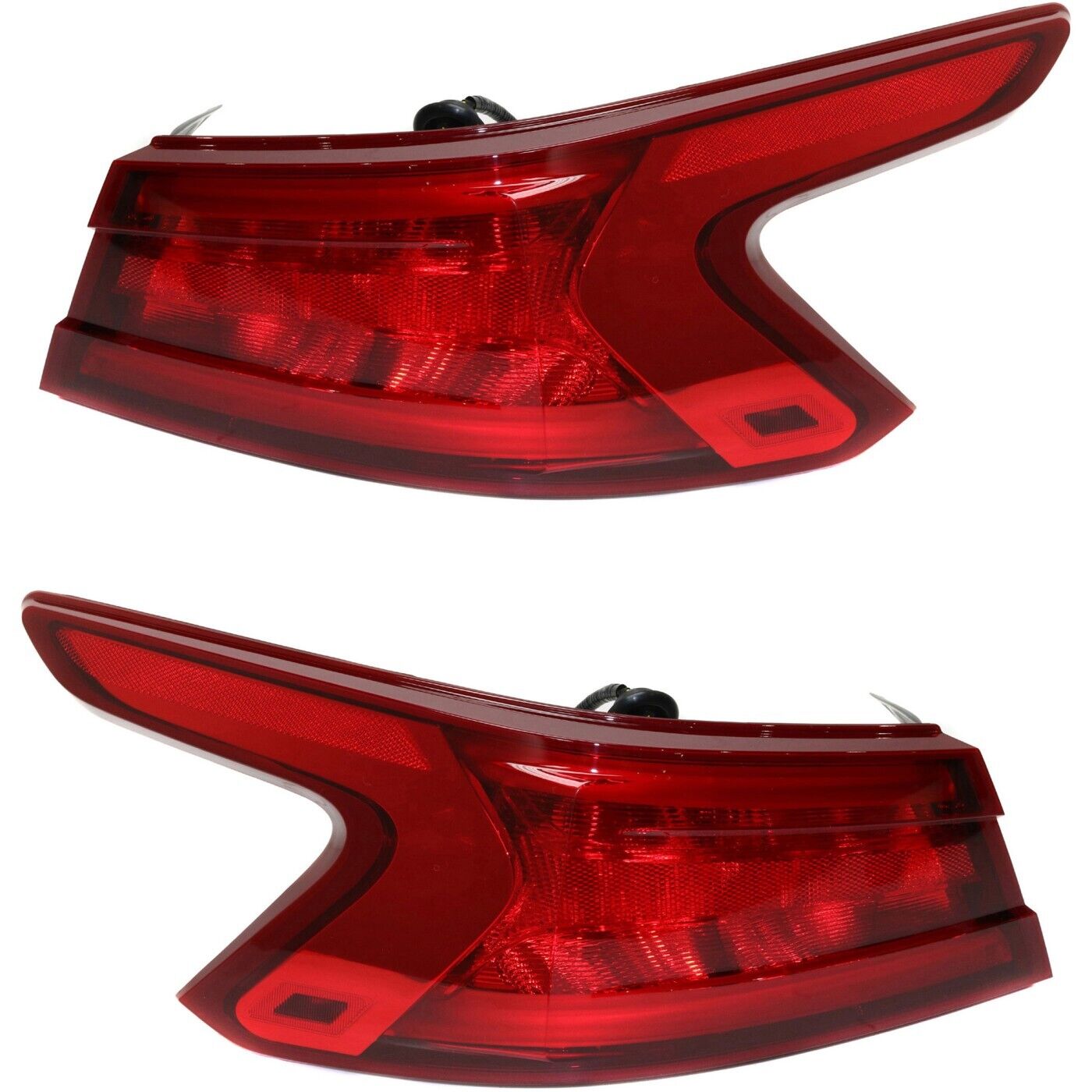 Tail Light Set For 2016-2018 Nissan Maxima Left Right Outer Clear/Red Halogen