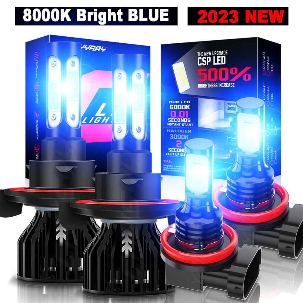 FOR Mini Cooper R56 Clubman R55 8000K LED Headlight High Low Beam+Fog Bulb Light