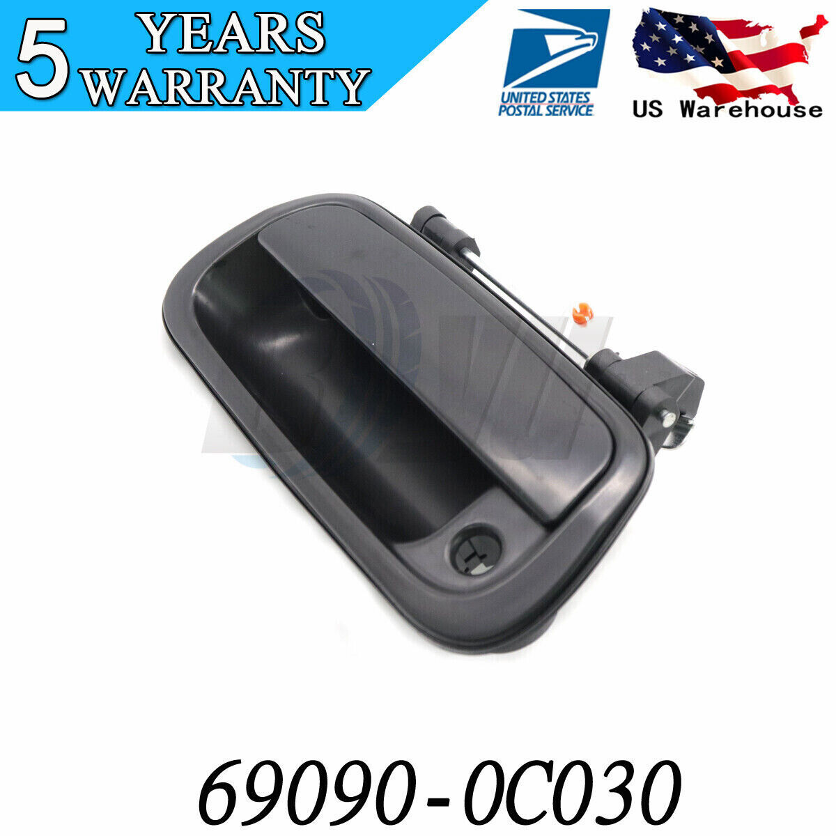 Black For Toyota Pickup Tundra Truck 2000-2006 Tail Gate Tailgate Handle Texture