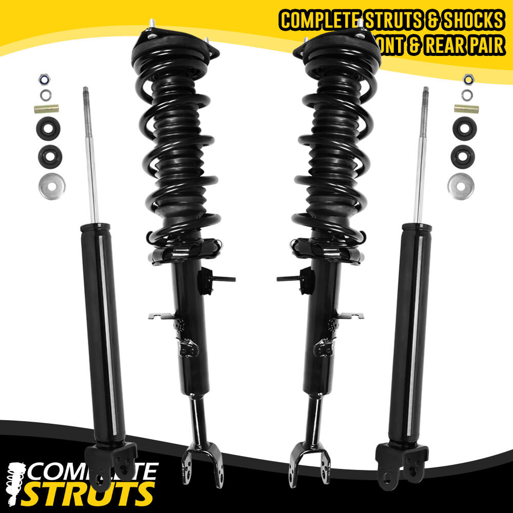 Complete Struts w/ Coil Springs & Rear Shocks for 03-05 Infiniti G35 RWD Coupe