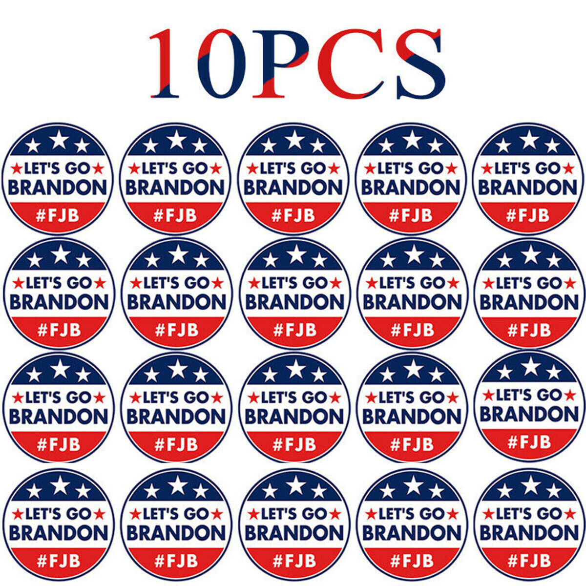 100 PACK Let\'s Go Brandon Sticker Car Truck Bumper Vinyl Decal FJB Fck Joe Biden