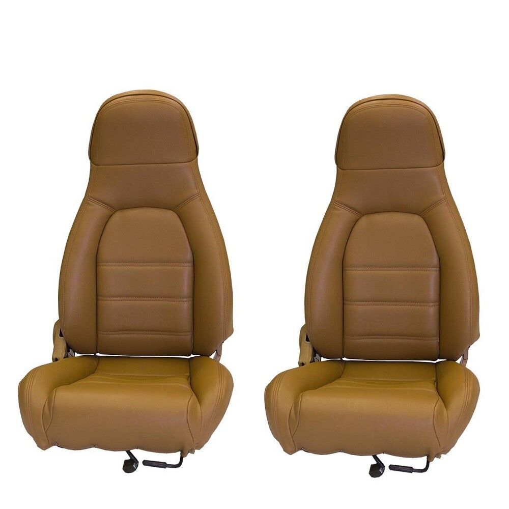 Fits 1990-1996 Mazda Miata, Pair of Front Seat Covers for Standard Seats, Tan