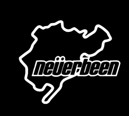 NEVERBEEN Sticker Decal Vinyl JDM Euro nurburgring Funny track outline