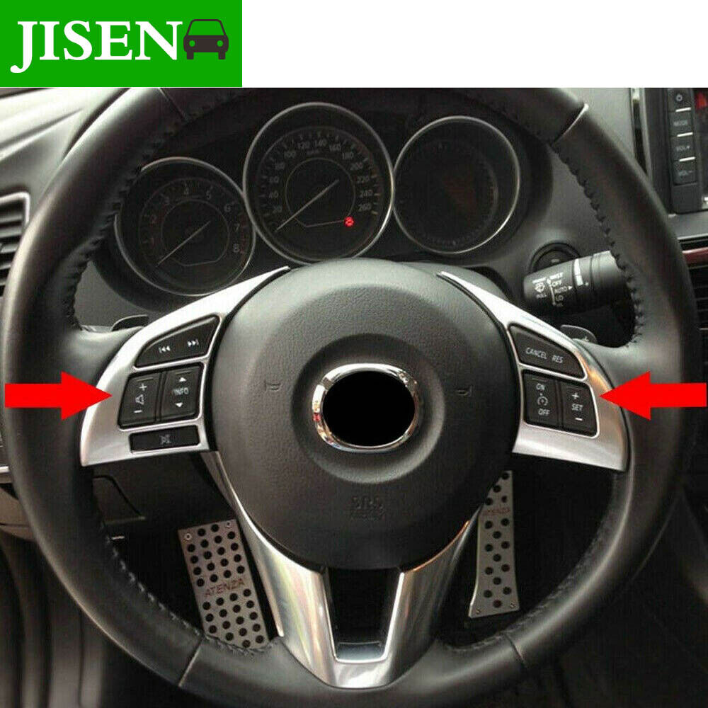 For Mazda CX-5 CX5 2013-2016 Matte Steering Wheel Panel Badge Insert Cover Trim 