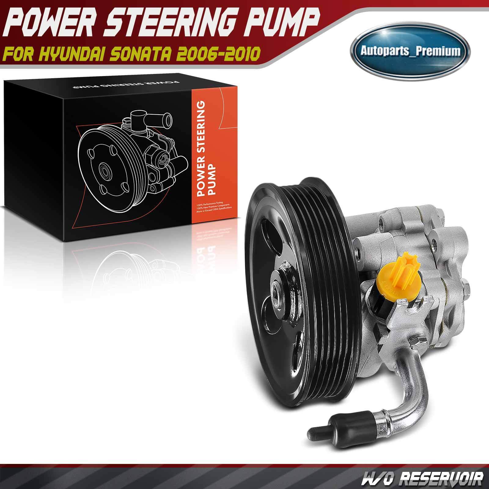 Power Steering Pump w/ Pulley for Hyundai Sonata 2.4L 2006 2007 2008 2009 2010
