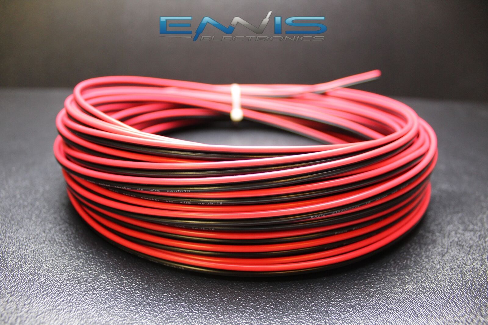 16 GAUGE 100 FT RED BLACK ZIP WIRE AWG CABLE POWER STRANDED COPPER CLAD EE