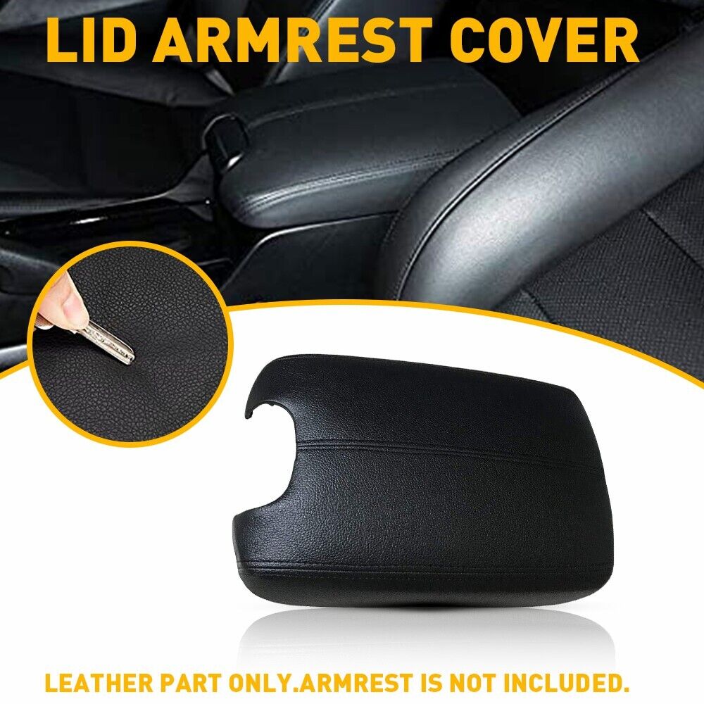 Fit For Honda Accord 2008-2012 Sedan Coupe Console Armrest Leather Cover Black