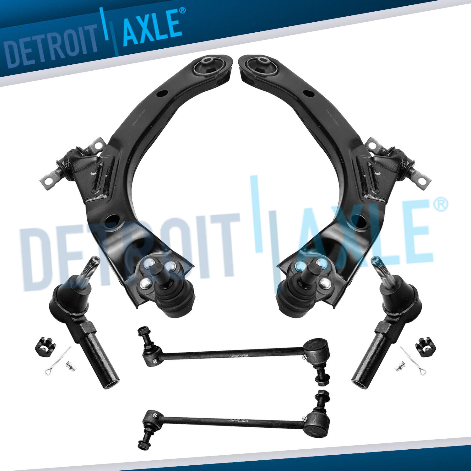 Front Lower Control Arms + Sway Bars Tierods for Chevy Cobalt HHR Ion G5 Pursuit