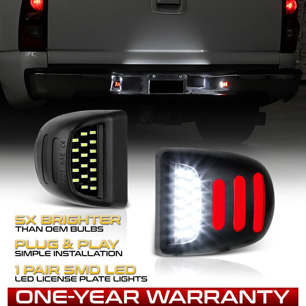 [RED OLED Neon Tube]LED License Plate Light Lamp 99-13 Chevy Silverado Avalanche