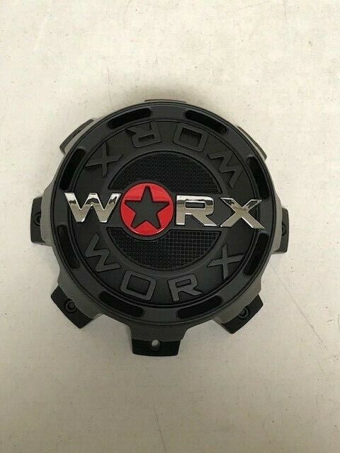 Worx By Ultra 8 Lug Matte Black Wheel Center Cap 30171765F-A Tall LG1207-40