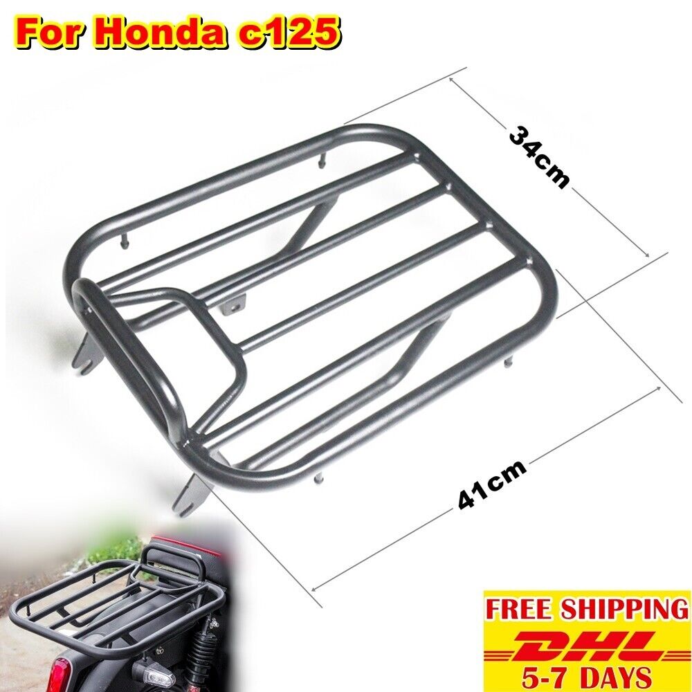 R23 Rear Rack For Honda C125 Super Cub Luggage Carry Seat Carrier Black Support