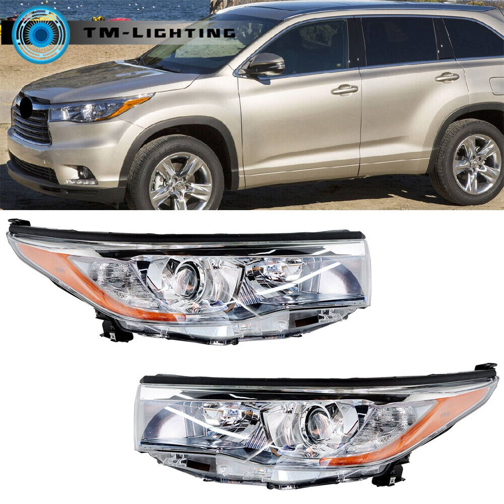 For 2014-2016 Toyota Highlander Headlights Driver&Passenger Side Headlamps