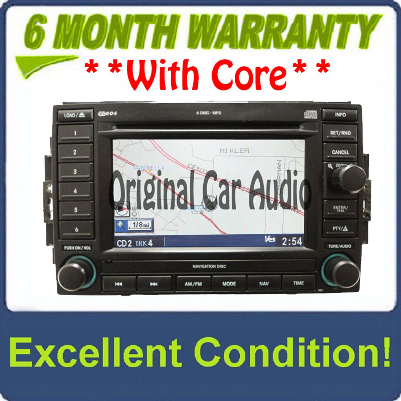 07 - 09 Chrysler 300 Dodge RAM Jeep Compass Navigation Radio 6 CD Changer REC