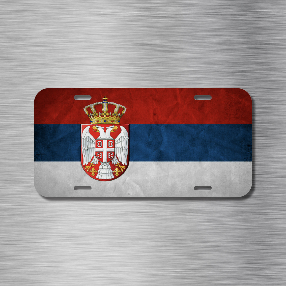 Serbia Serbian Flag Vehicle License Plate Front Auto Tag Belgrade Novi Sad Niš