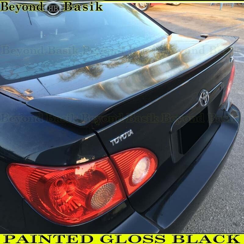 For 2003 04 05 06 07 2008 Toyota Corolla GLOSS BLACK Factory Style Spoiler Wing