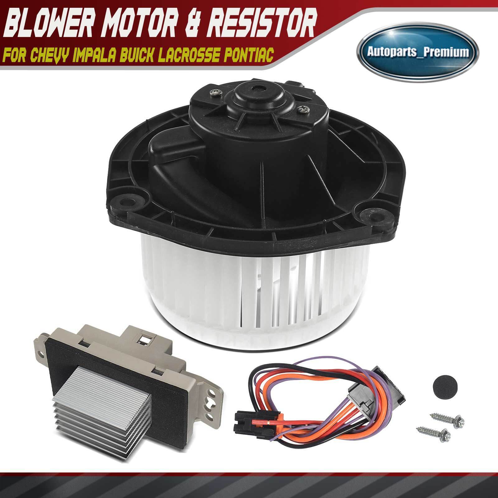 HVAC Heater Blower Motor & Resistor Kit for Chevy Impala Buick LaCrosse Pontiac