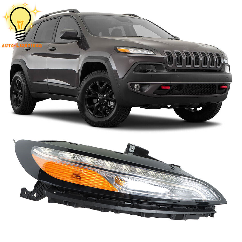 For Jeep Cherokee 2014-2018 w/ LED DRL/Ballast Headlight Passenger Side Halogen