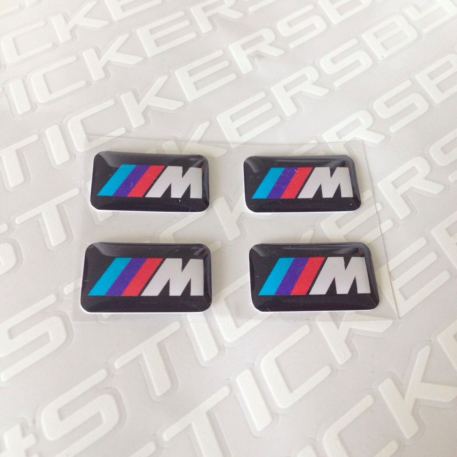 4x BMW M 3D sticker set rims wheels badge emblem