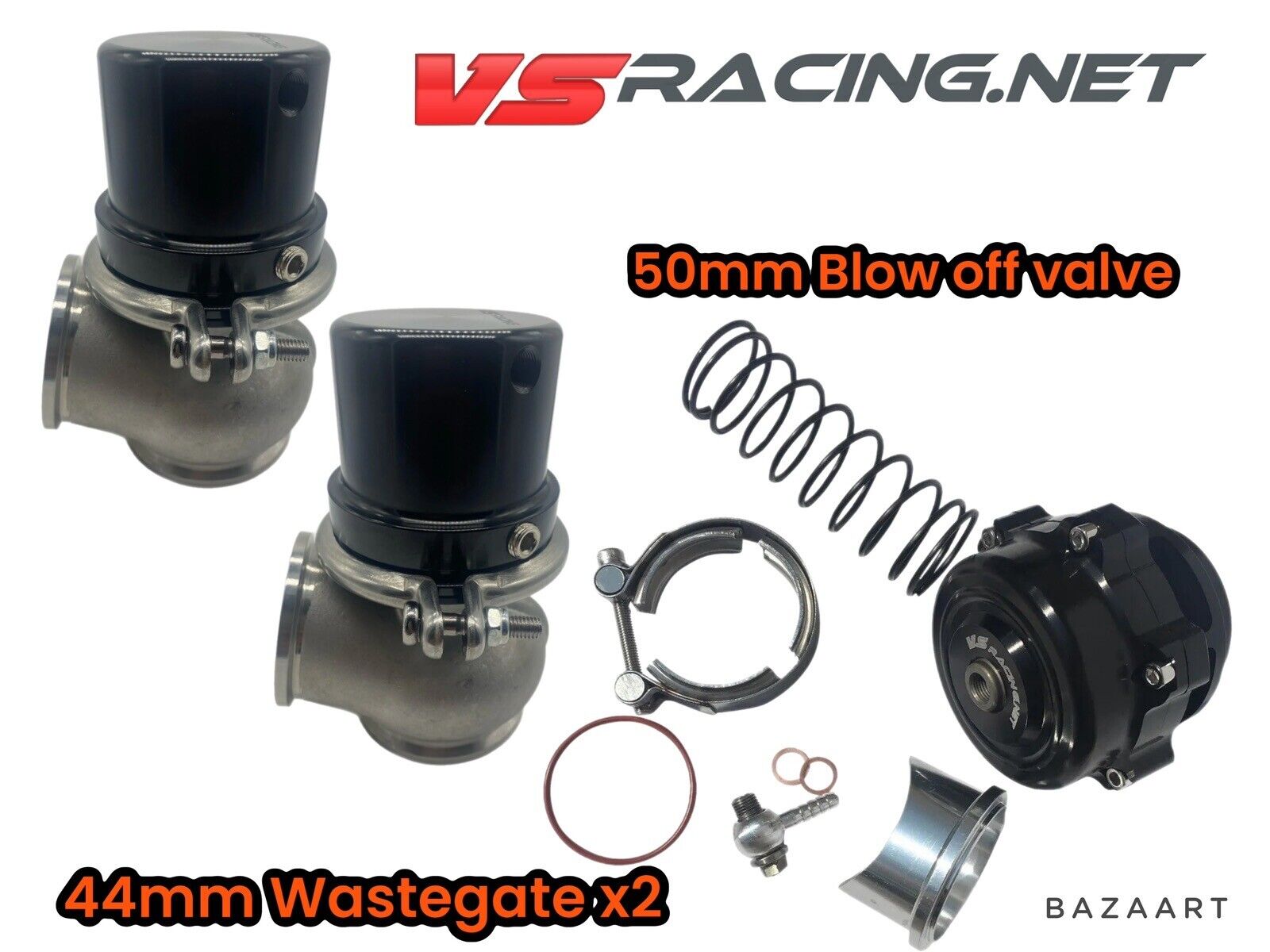 Vs Racing Dual 44mm Wastegate And 50mm Blow Off Valve Combo