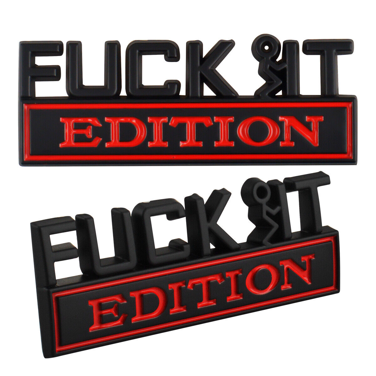 2PC F*CK IT GUY EDITION Chrome emblem Badges fits Chevy Toyota Ford Car Truck