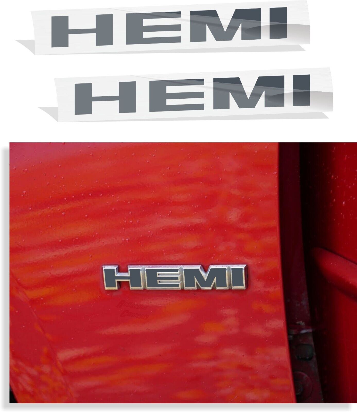 HEMI Badge Overlay Decals  for 2006-2010 Dodge Charger