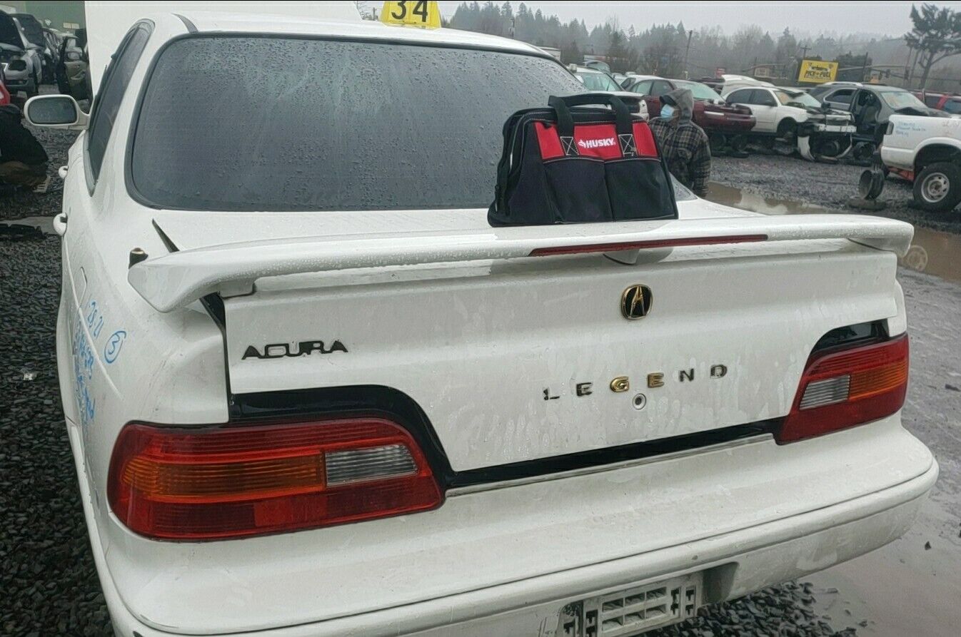 1991-1995 Acura Legend Sedan White OEM Spoiler WITH GS Harness KA7 Wing Rare  
