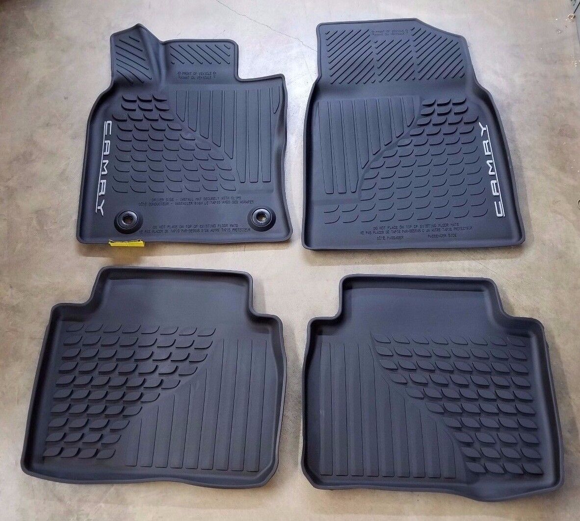 Toyota Camry 2018 - 2020 All Weather Rubber Floor Liner Mat Set - OEM NEW