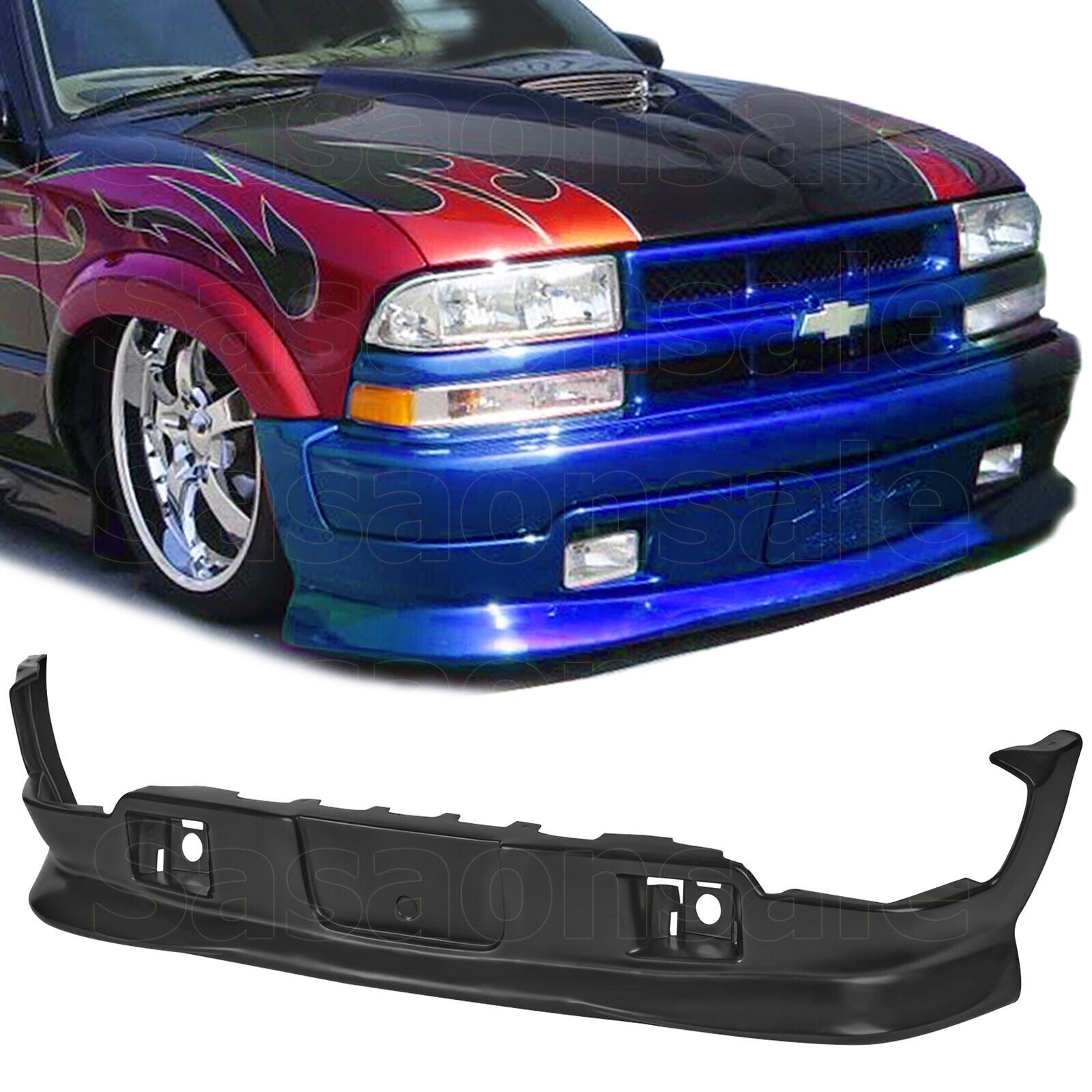 [SASA] Made for 1998-2004 Chevy S10 GMC Sonoma Pickup Xtreme PU Front Bumper Lip