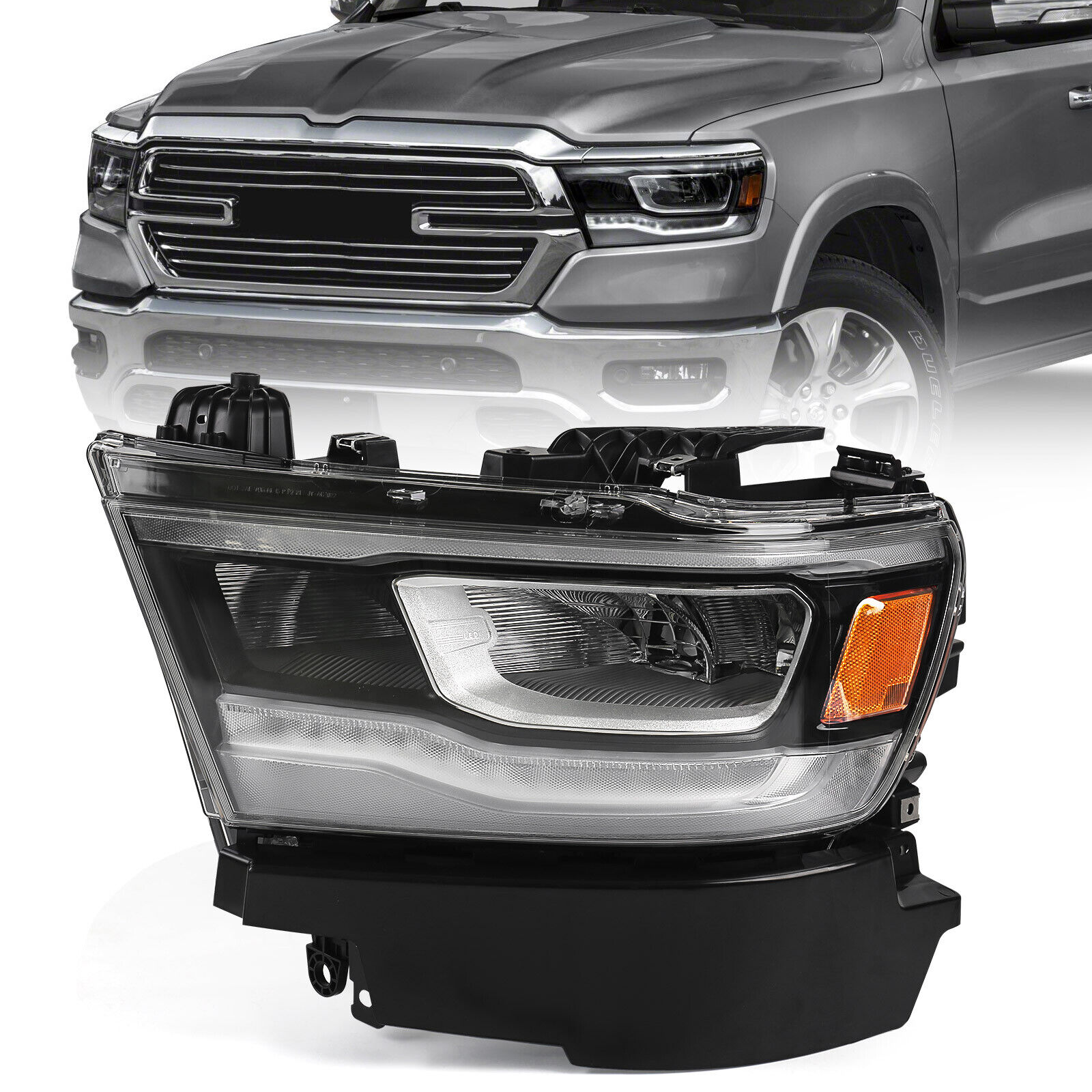 Fit Dodge RAM 1500 2019-2022 Full LED DRL Headlight Lamp Left Driver side