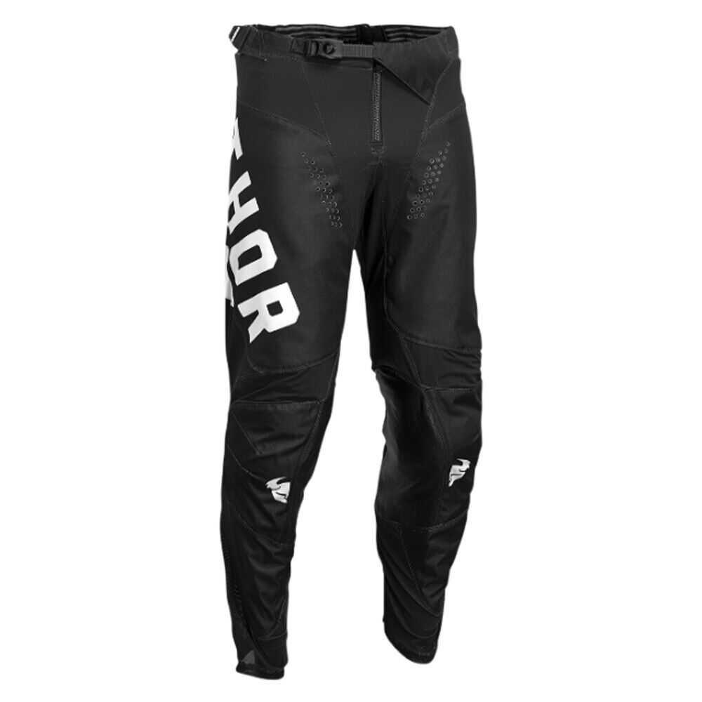 Thor Pulse Vapor Black and White MX Off Road Pants Men's Sizes 28 - 38