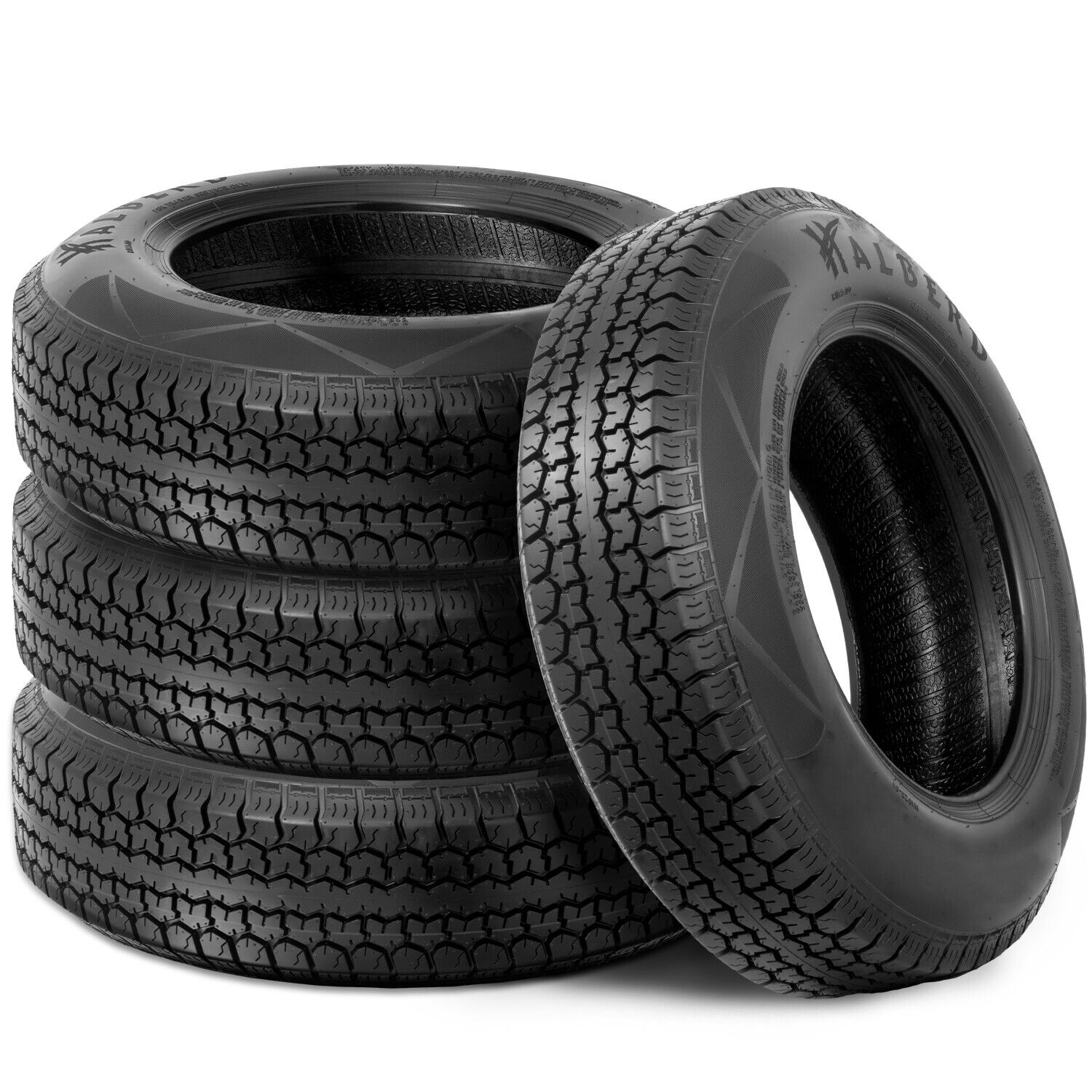 Set Of 4 ST205/75D14 Trailer Tires 6Ply Heavy Duty 205 75 14 Replacement Tyres