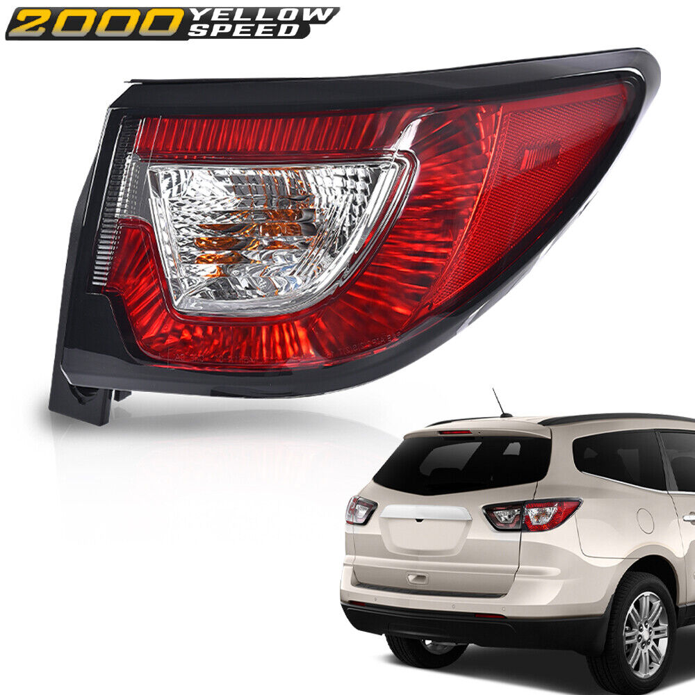 Tail Light Fit For 2013-2017 Chevrolet Traverse Passenger Side Outer With Bulb